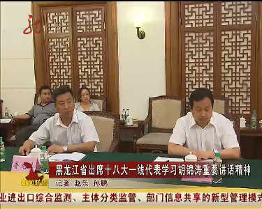黑龙江省出席十八大一线代表学习胡锦涛重要讲话精神